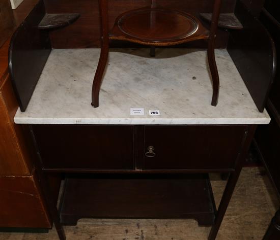 Late Victorian marble topped washstand